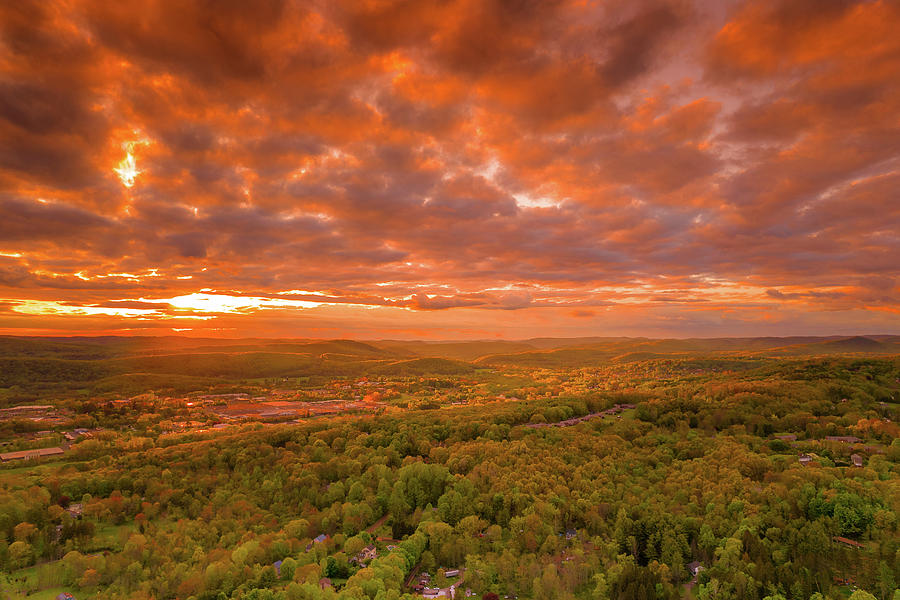 Sunset Over Town Photograph by Thomas Allen - Fine Art America