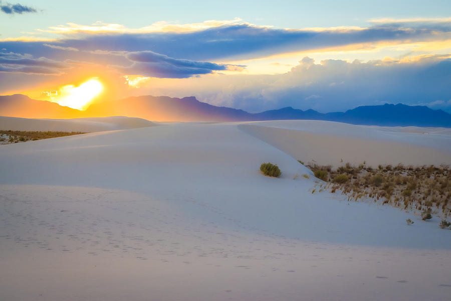 Sunset Over White Sands Photograph