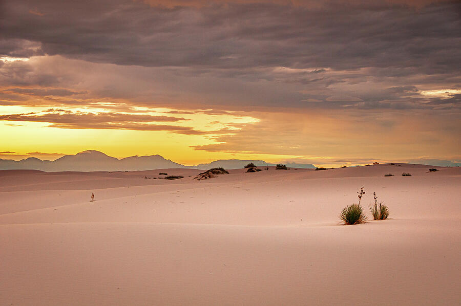Sunset Photograph - Sunset over White Sands by Preston Broadfoot