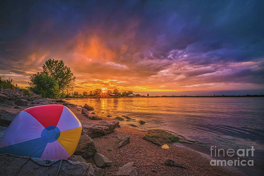 Sunset Over Windsor Lake Photograph