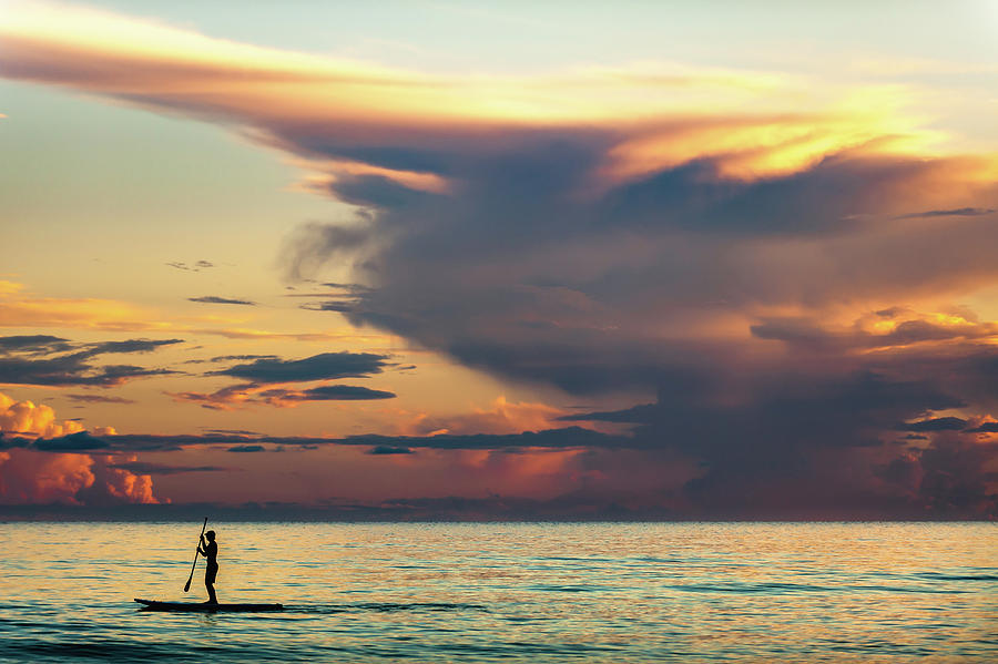 Sunset Paddle Photograph by Kurt Lischka
