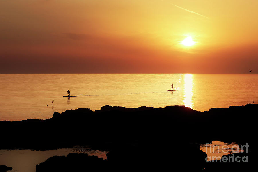 Sunset Paddleboarding Photograph