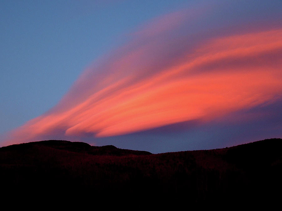 Sunset Paints Stinson Mountain Photograph by Wayne King