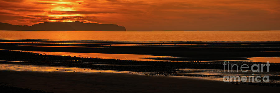Sunset Panorama Wales Photograph by Adrian Evans