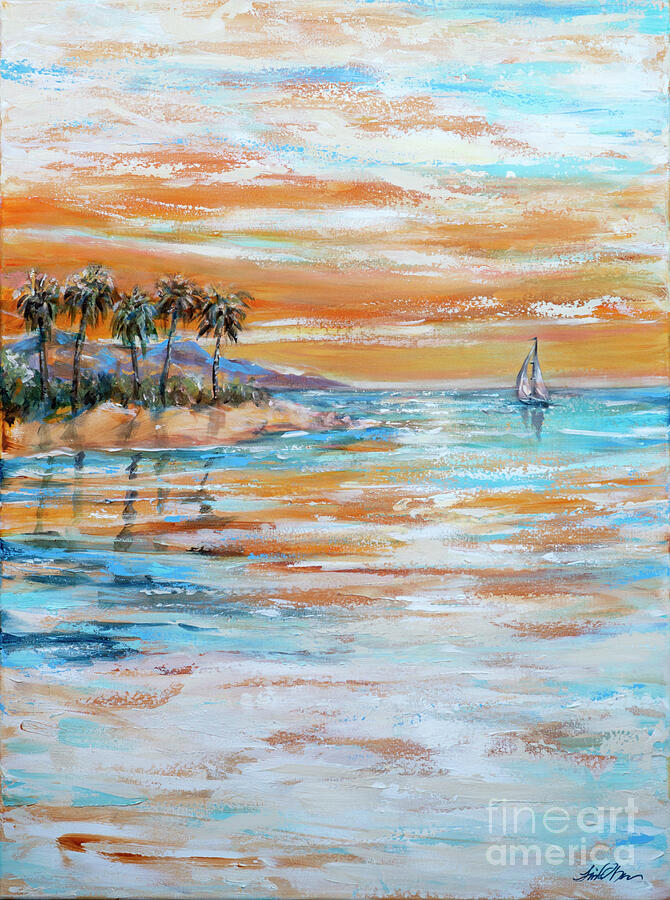 Sunset Painting - Sunset Peace by Linda Olsen