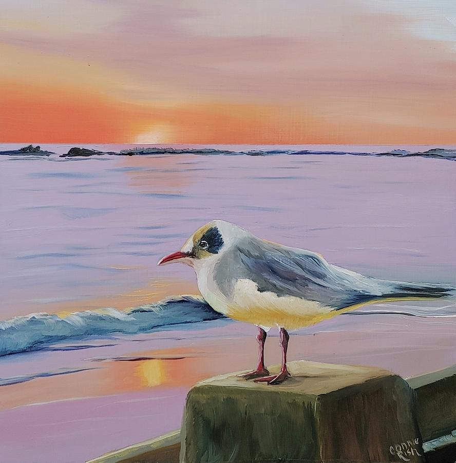 Sunset perch Painting by Connie Rish