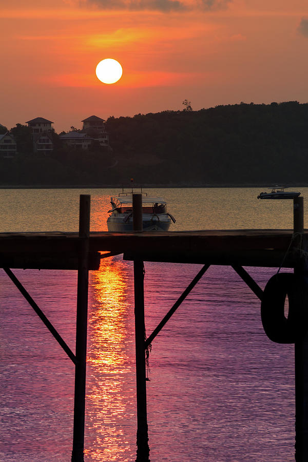 Sunset Pier Photograph by Josu Ozkaritz