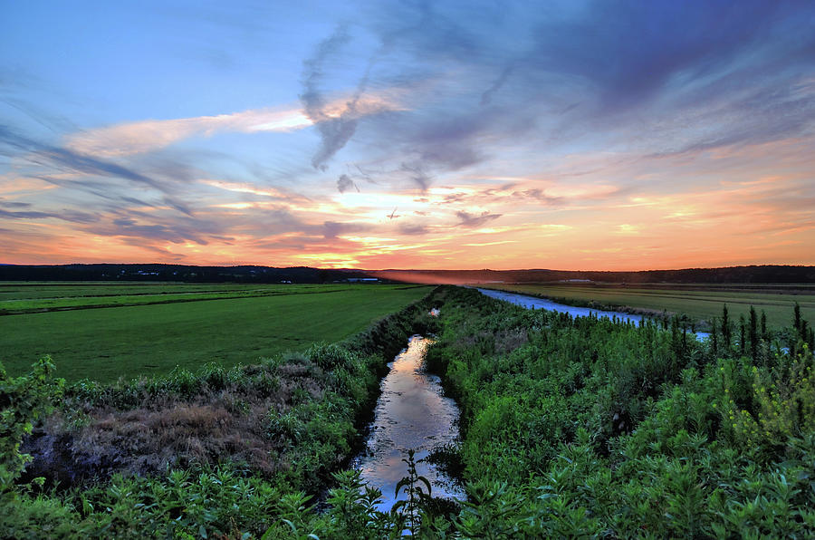 Sunset, Pine Island NY Photograph by Guy Harnett - Pixels