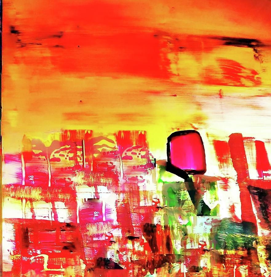 Sunset Pinktown Digital Art by Rosita Larsson