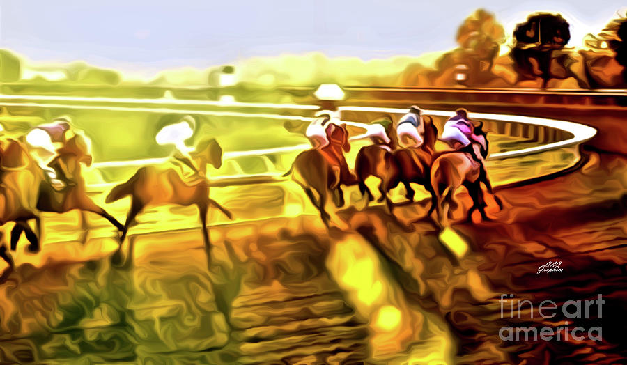 Sunset Racing Digital Art by CAC Graphics