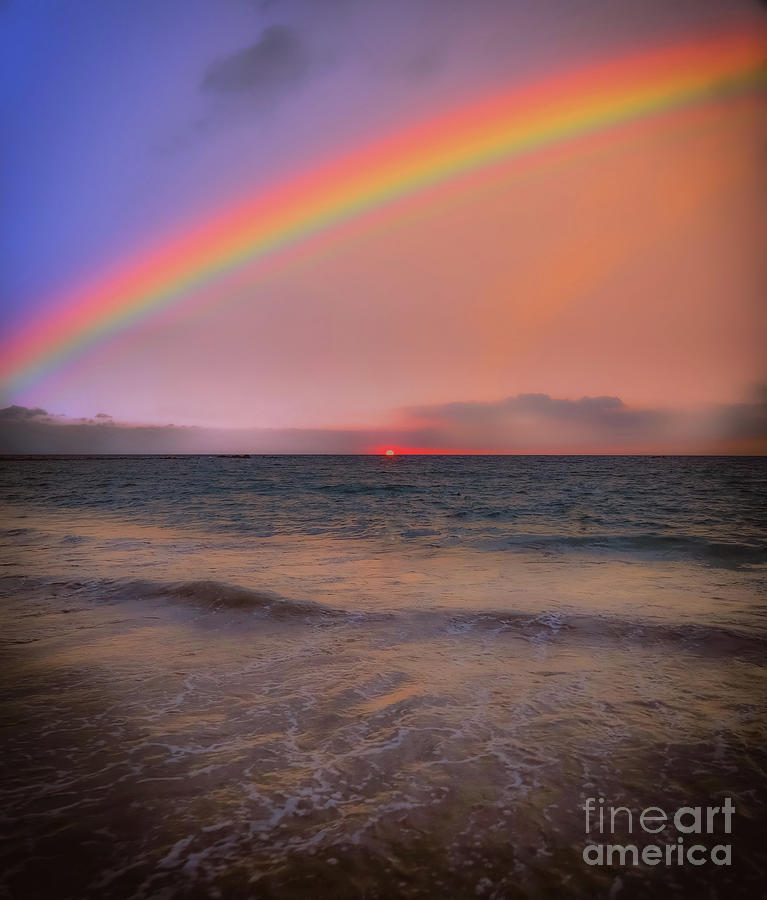 Sunset Photograph - Sunset Rainbow by Lisa LaniKai Stevenson
