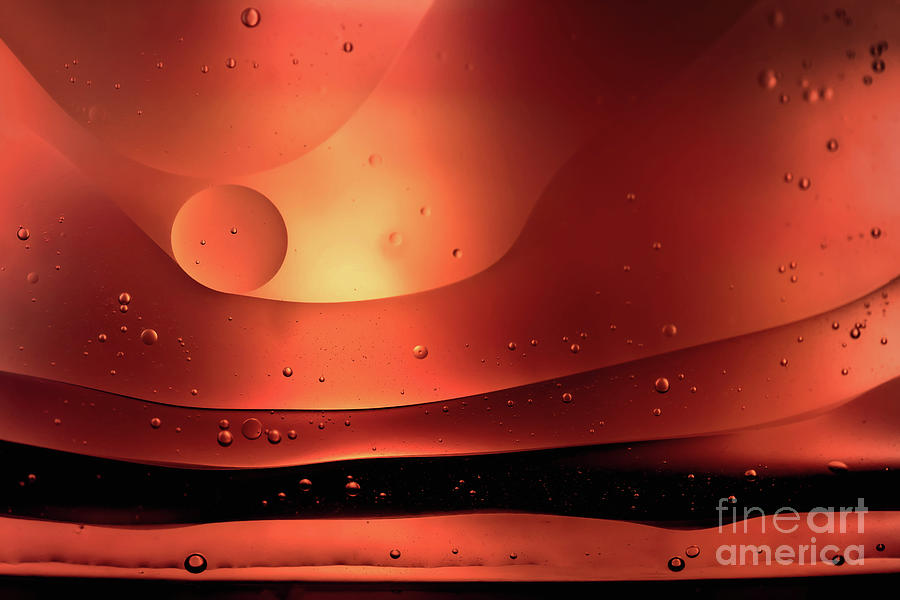 Sunset Red Orange Colored  Macro Landscape Abstract Photograph by Nilesh Bhange