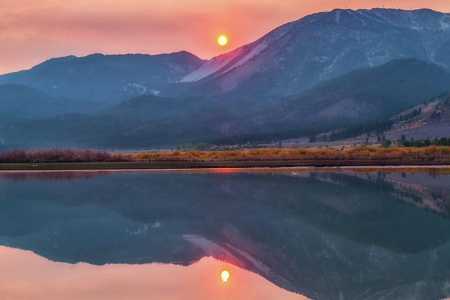 Sunset Reflection on Little Washoe Lake Photograph by Marc Crumpler