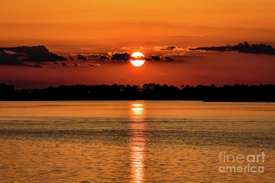 Sunset Reflection on Pensacola Bay Photograph by Beachtown Views