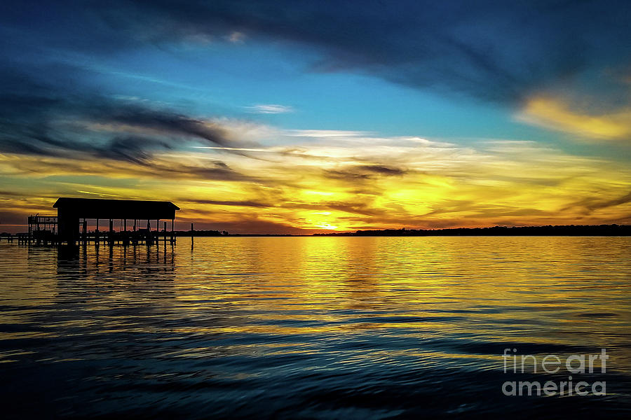 Sunset Reflection on Perdido Bay Photograph by Beachtown Views