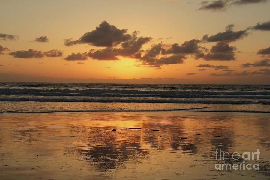 Sunset Reflection On West Coast Photograph