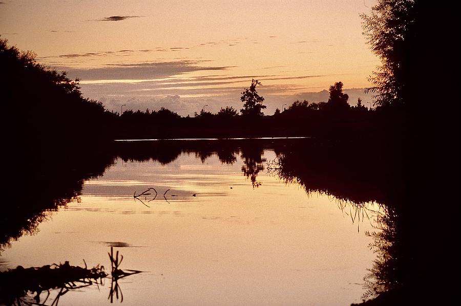 Sunset Reflections 1988 Photograph by Gordon James