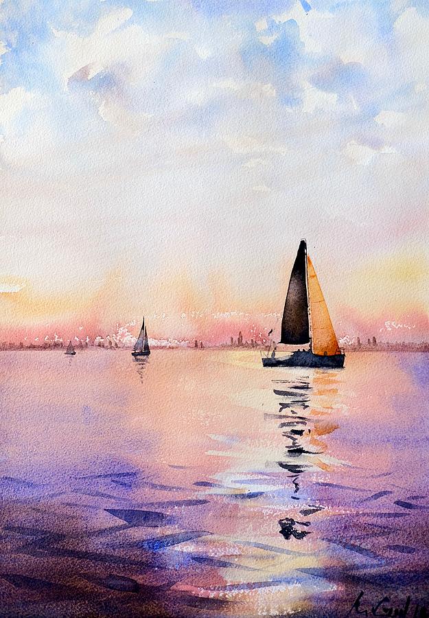 Sunset Reflections Painting