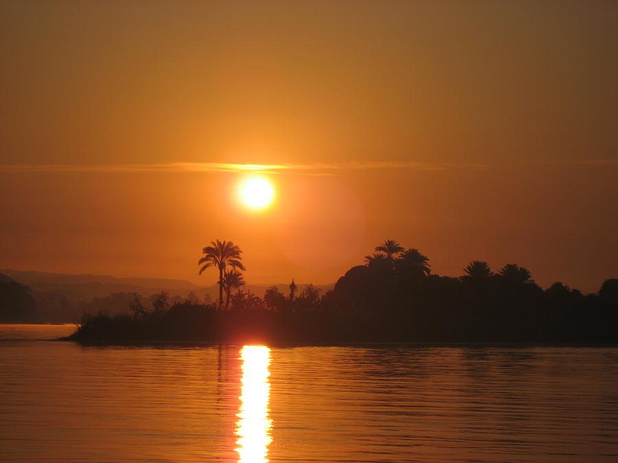 Sunset, River Nile, Egypt Photograph by Rhkamen