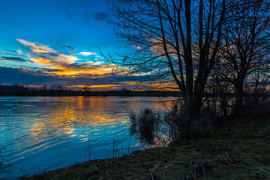Sunset River Photograph by William Mevissen