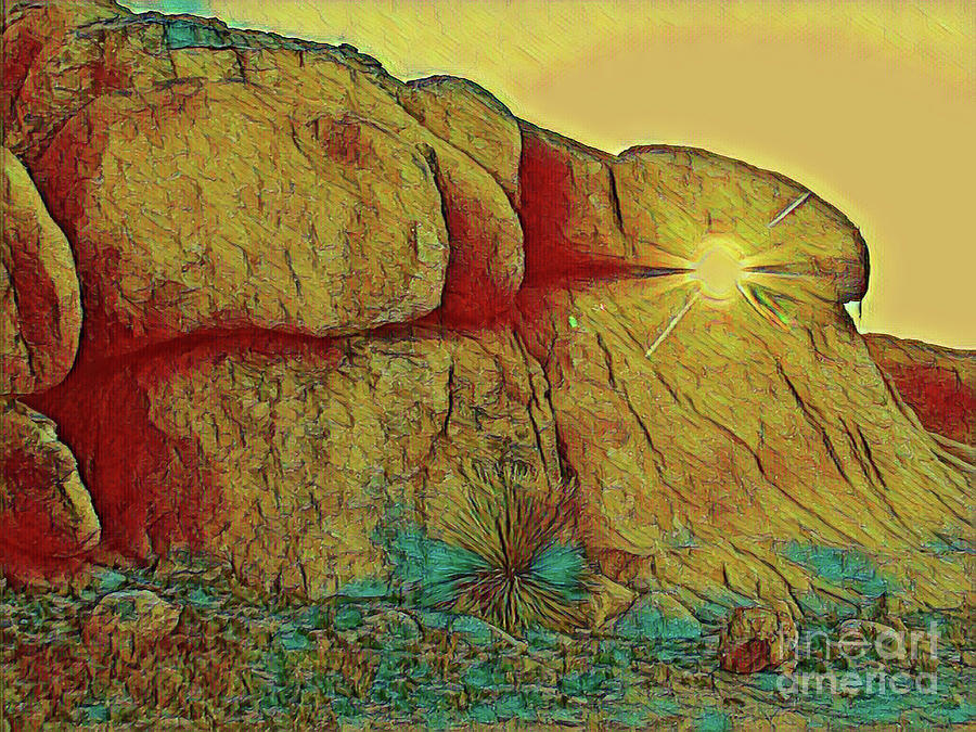 Sunset Rock 1 Digital Art by David Ragland