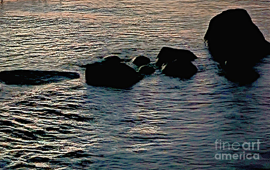 Sunset Rock Silhouette Photograph