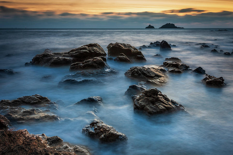 Sunset Photograph - Sunset Rocks by Peter OReilly