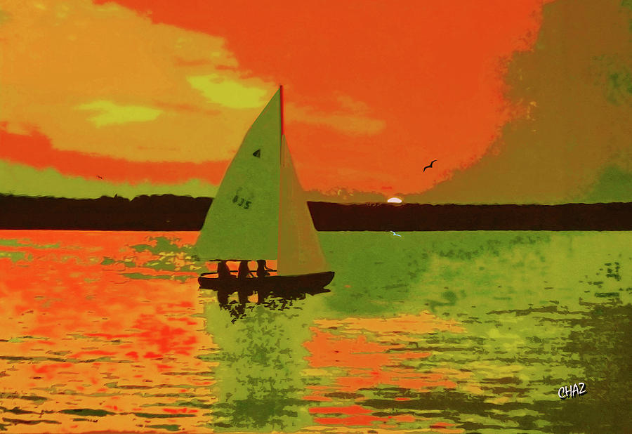 Sunset Sail Painting by CHAZ Daugherty