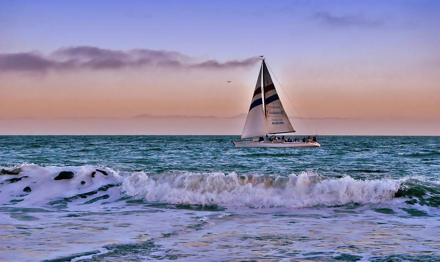 Sunset Sail in Santa Cruz  Photograph by Marilyn MacCrakin