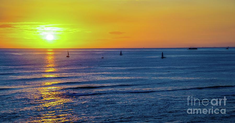Sunset Photograph - Sunset Sail - Tropic Hawaii by D Davila