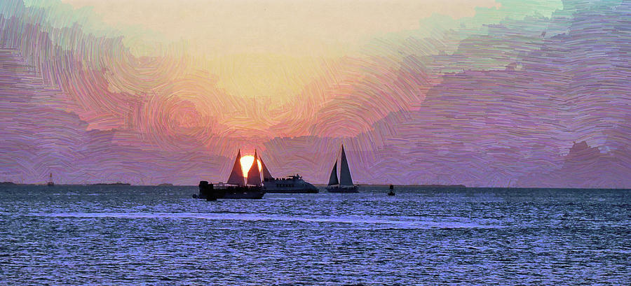 Sunset Sailing Photograph by Jamart Photography