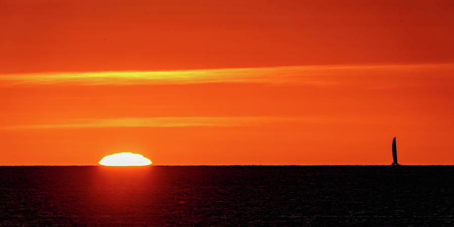 Sunset Sailing Mazatlan Mexico Photograph by Tommy Farnsworth