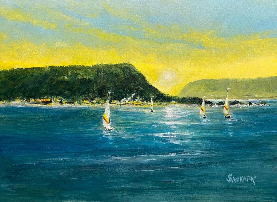 Sunset Sailing Painting by Robert Sankner