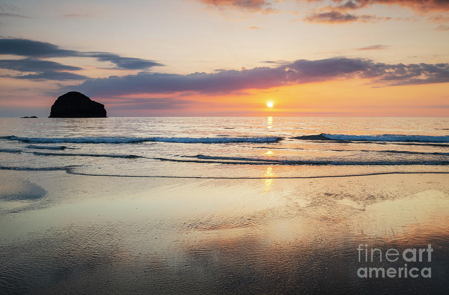 Sunset Seascape Photograph by David Lichtneker