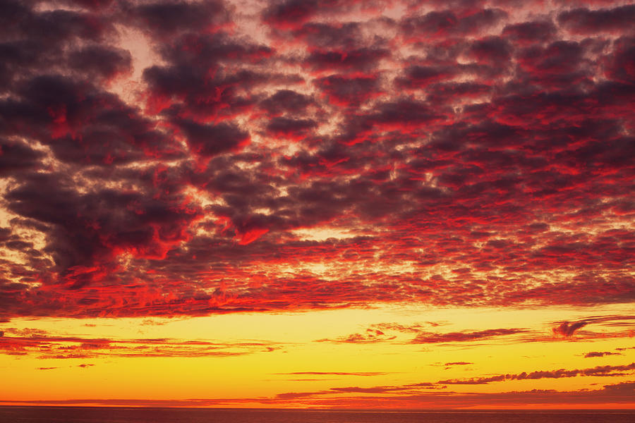Sunset seen from Terre Noire, Cape Breton Photograph by Irwin Barrett
