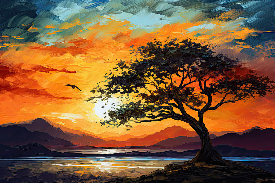 Sunset Serenade Painting by Lourry Legarde
