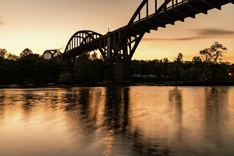 Sunset Photograph - Sunset Serenity At Cotter Bridge by Gregory Ballos