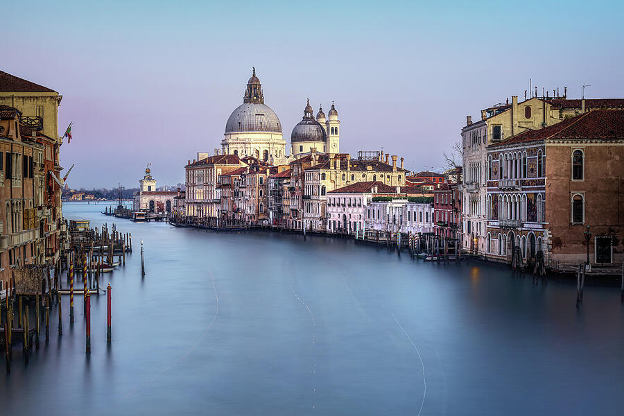 Sunset Serenity over the Grand Canal in Venice Photograph by John Wright Sunset Serenity over the Grand Canal in Venice Photograph by John Wright