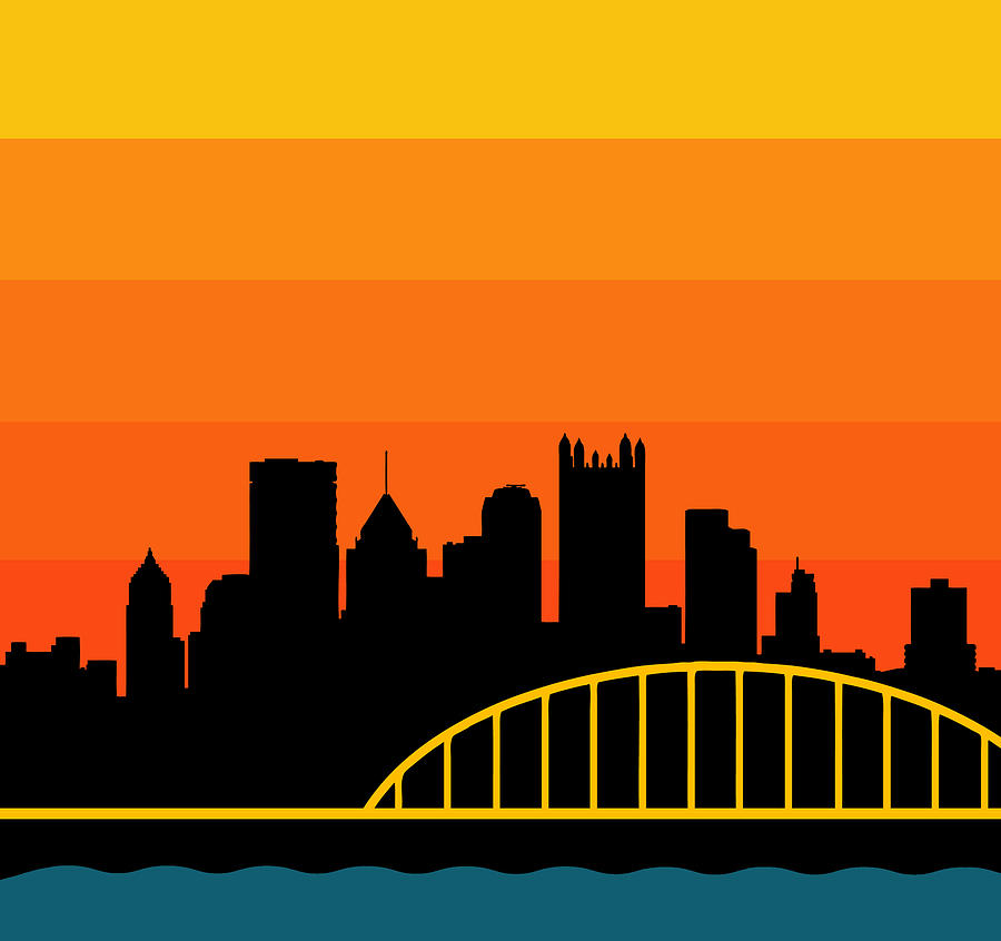 Sunset Series One Digital Art by Pittsburgh Clothing Co