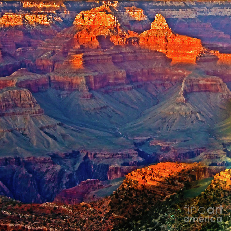 Sunset Shadows Grand Canyon Photograph by Robert Bales