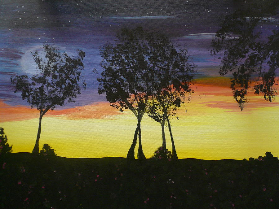 Sunset Painting by Shari Graham - Fine Art America