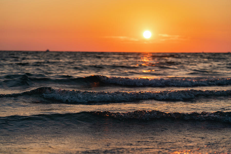 Sunset Shorebreak Photograph by Todd Tucker