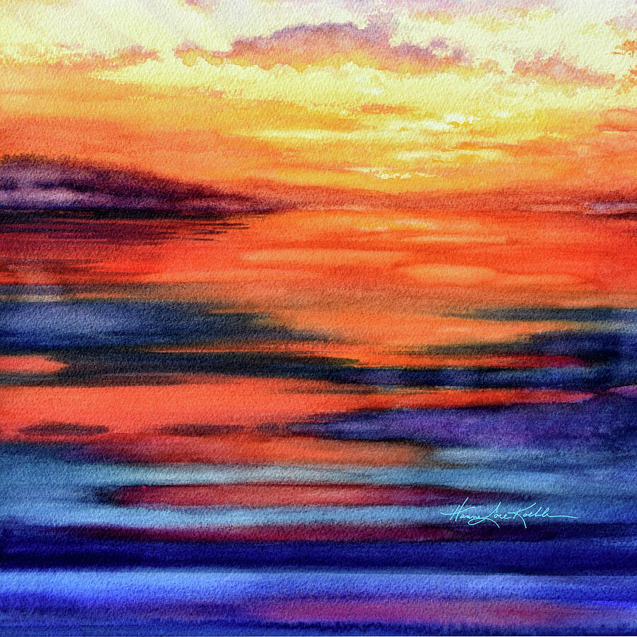 Sunset Silence Painting by Hanne Lore Koehler