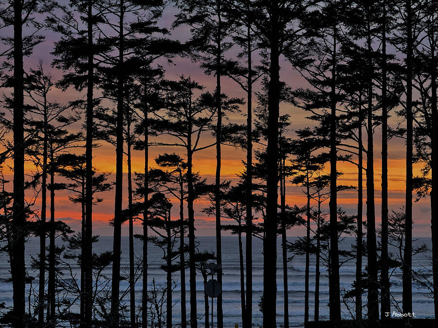 Sunset Silhouette- Pacific Ocean Photograph by Jerry Abbott Sunset Silhouette- Pacific Ocean Photograph by Jerry Abbott