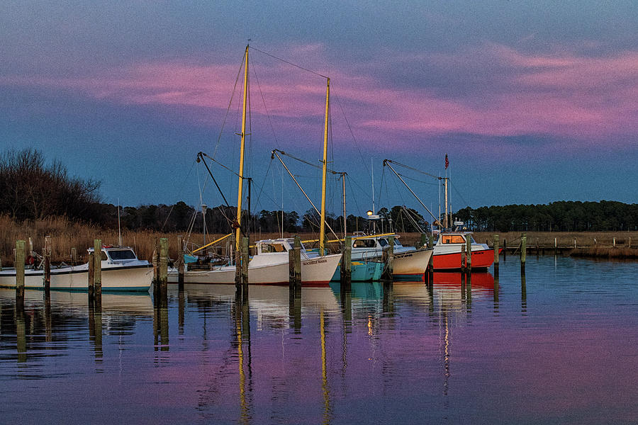 Sunset Sky at Elliott Island Photograph by Carol Ward - Pixels