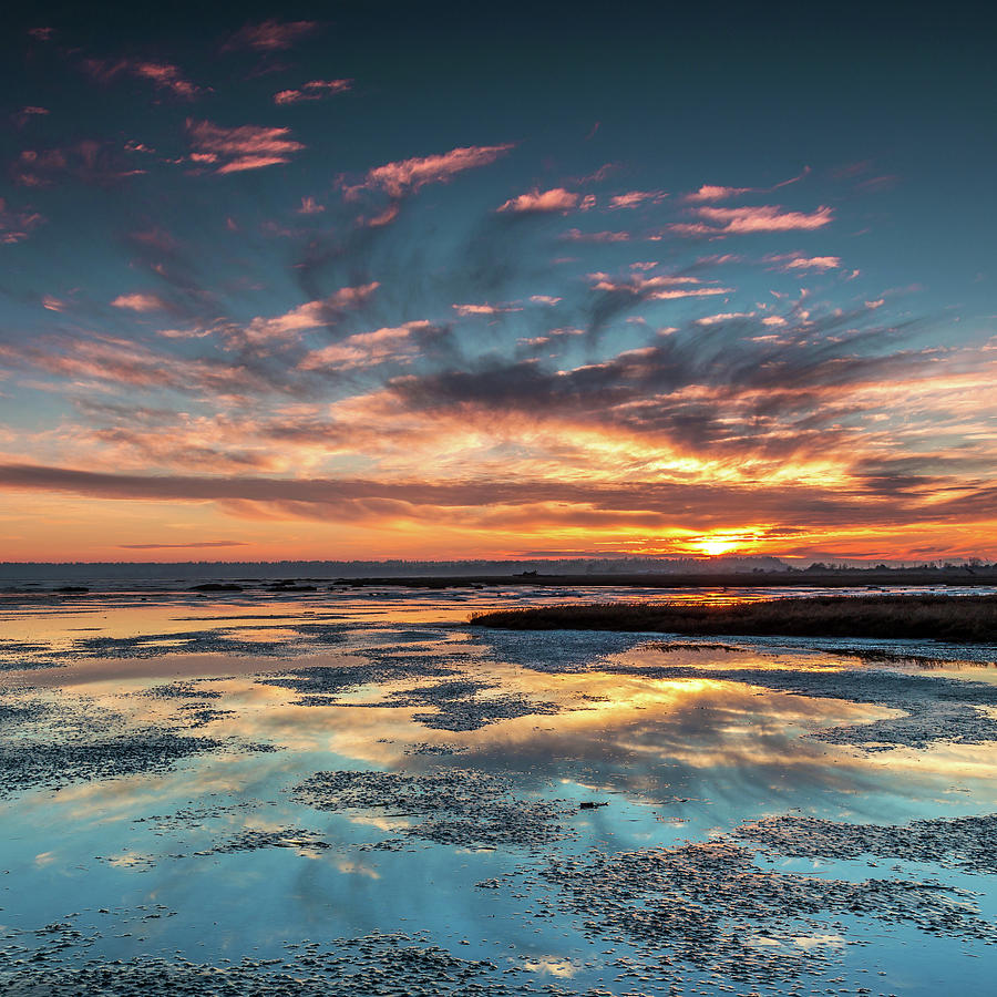 Sunset sky at the beach Photograph by Sqwhere Photo - Fine Art America