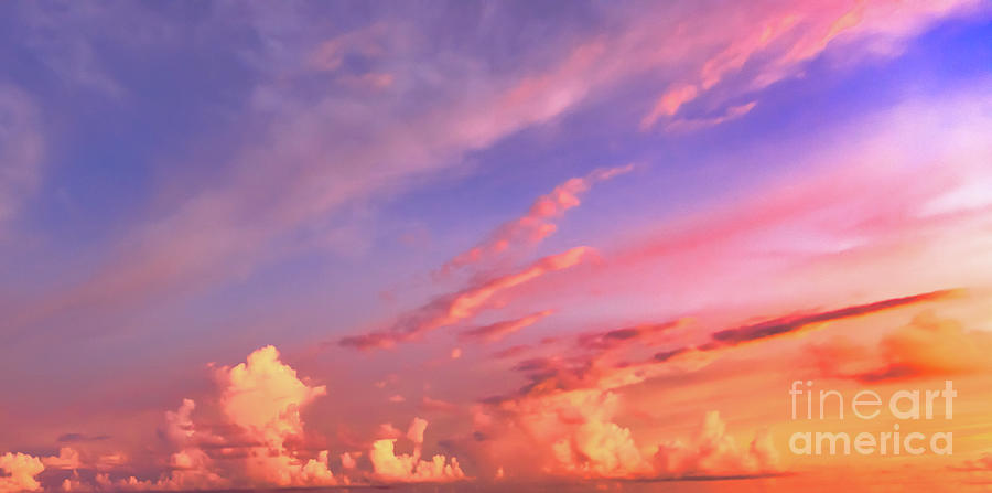 Sunset Sky Background Photograph by Benny Marty