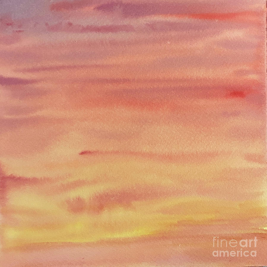 Sunset Sky Painting by Lisa Neuman