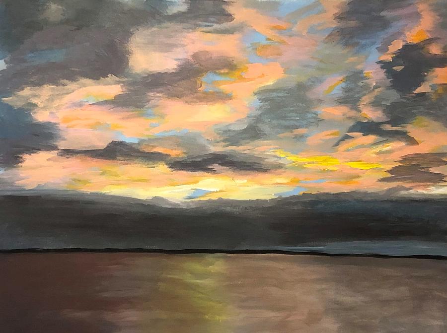 Sunset Painting - Sunset Sky by Natalia Ciriaco