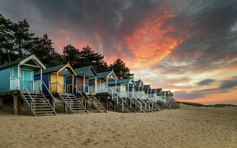 Sunset Photograph - Sunset Sky Over Wells Beach by David Powley